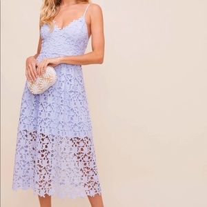 Lace A Line Midi Dress